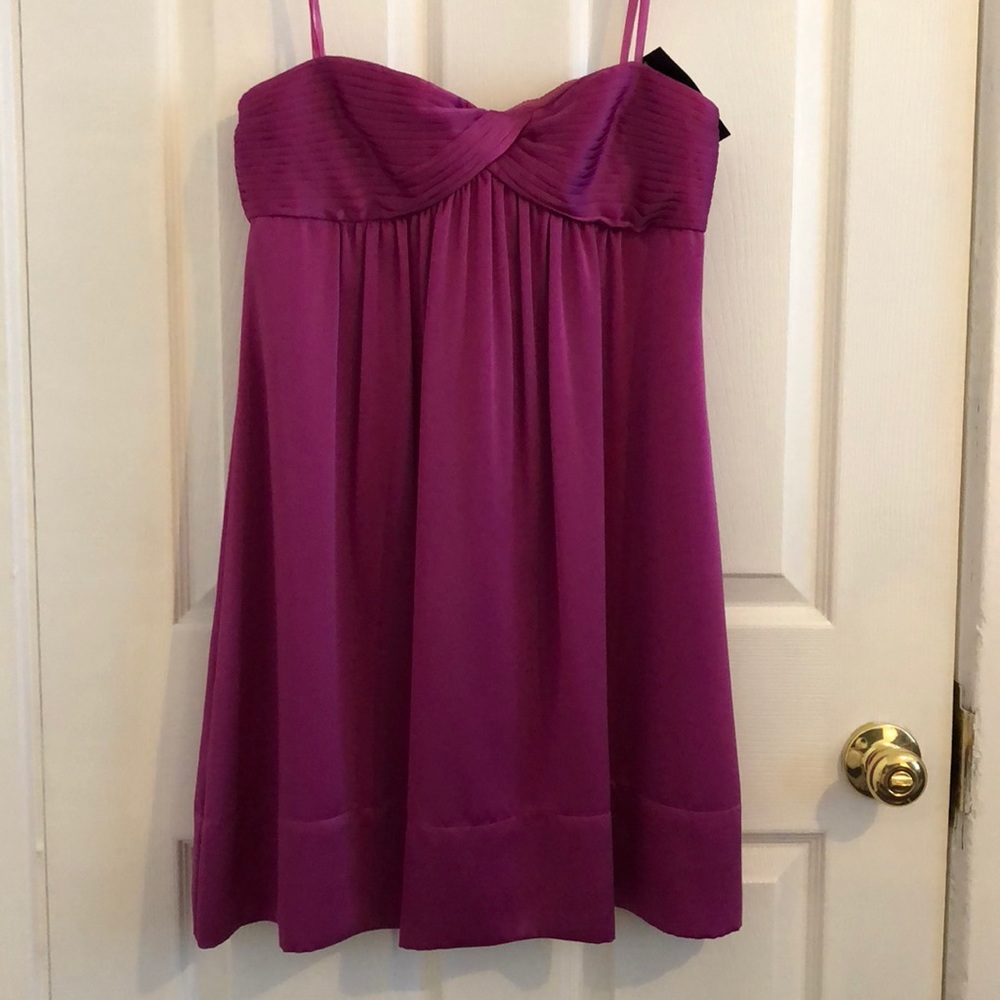 BCBG Strapless Magenta Dress